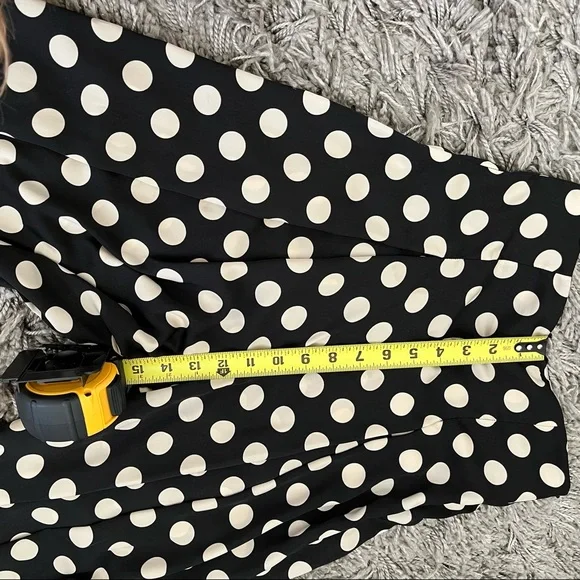 ZARA Polka Dot High Waist Satin Pants, XS - Picture 9 of 10